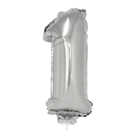 Zilveren 11 jaar opblaasbaar ballon 41 cm