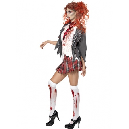 Halloween Zombie schoolmeisje kostuum