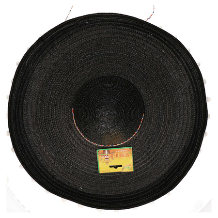 Feest sombrero zwart 60 cm van stro voor volwassenen